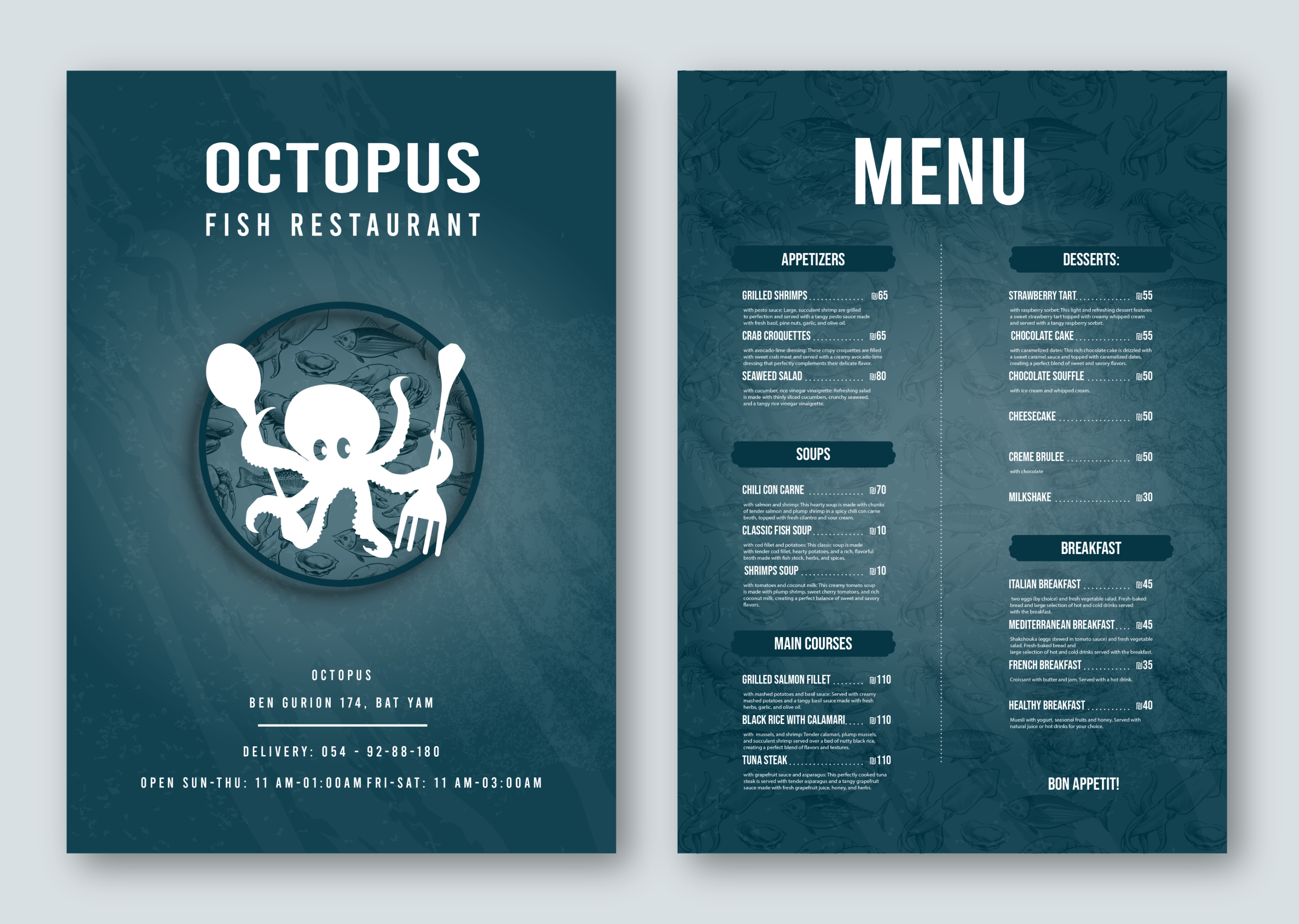 Menu cover