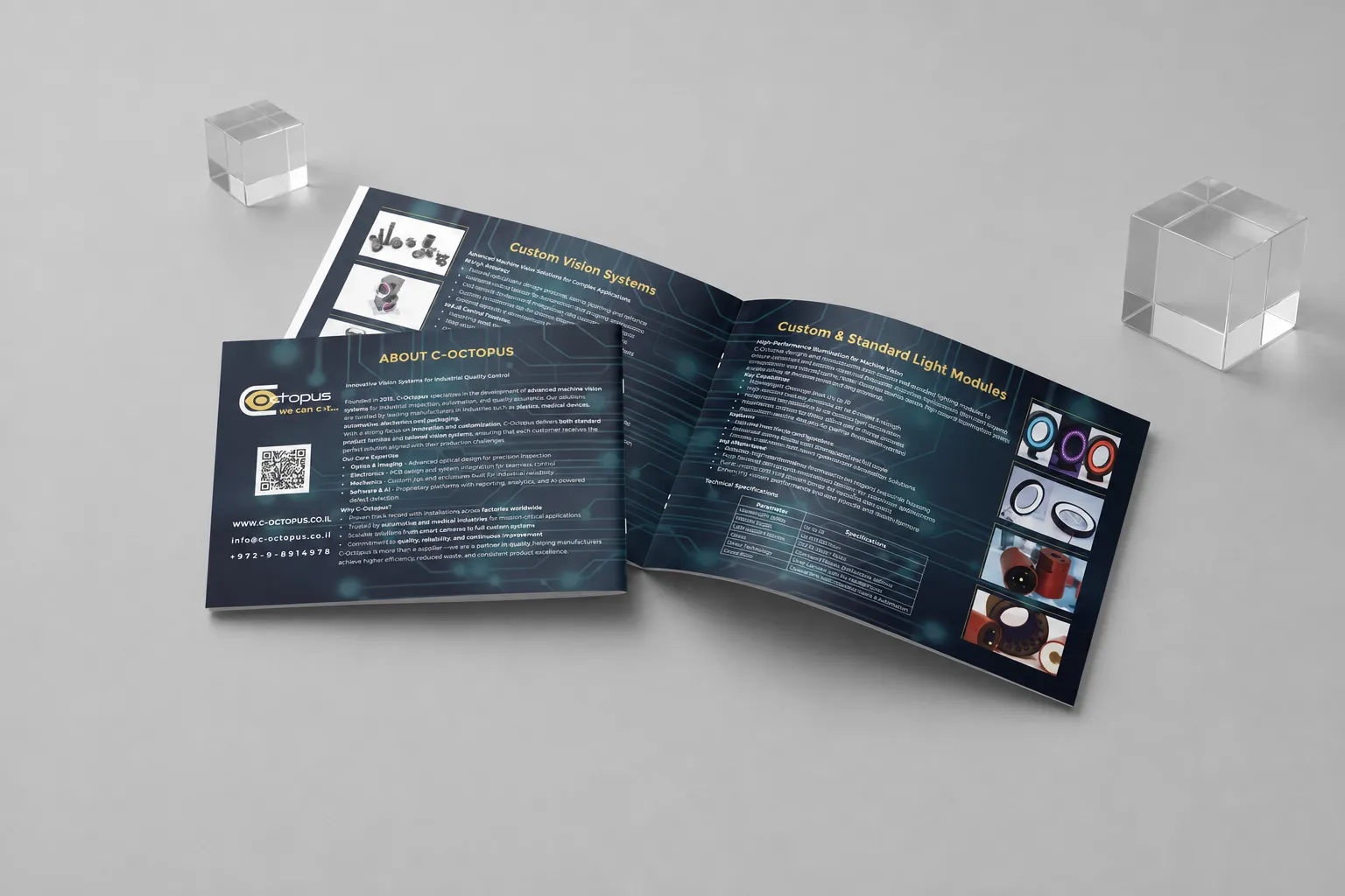 Brochure product spreads