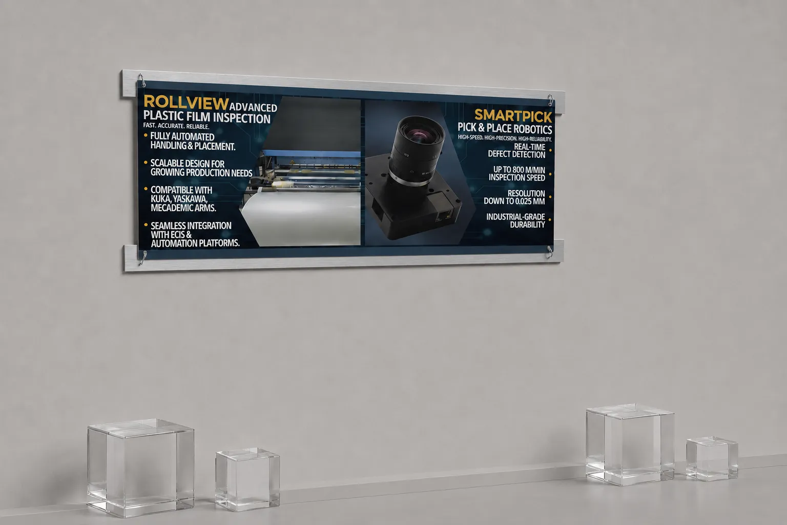 Wall banner in place