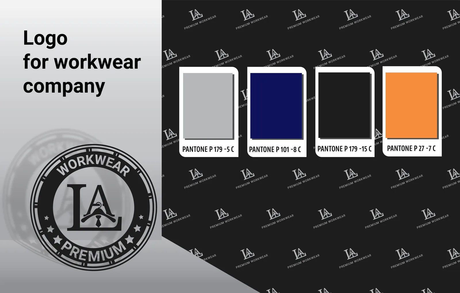 LA Workwear logo and palette